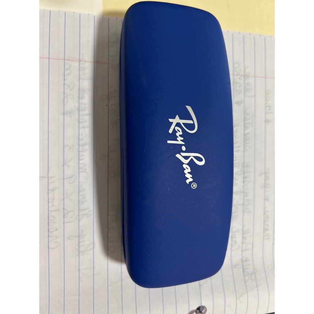 Ray-Ban Eyeglasses Case Blue Hard Shell Clamshell Sunglasses Holder‎